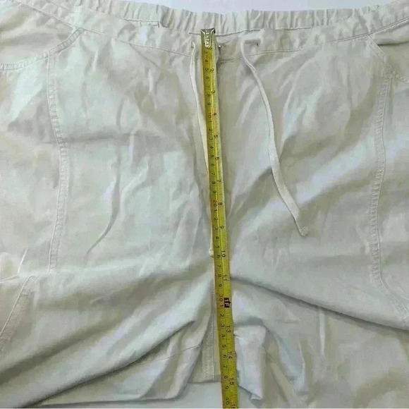 J.Jill Capri Cargo Pants Womens Size 22 Cotton High Rise Flat Front Drawstring - Picture 14 of 15